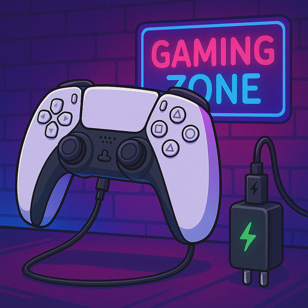 شارژ دسته ps5 با آداپتور موبایل