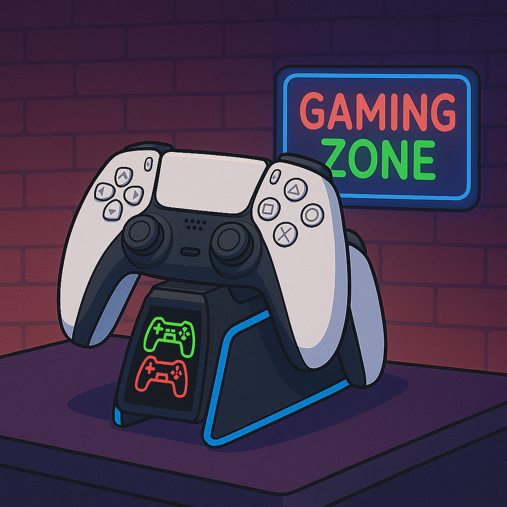 شارژ دسته ps5 با پایه شارژ