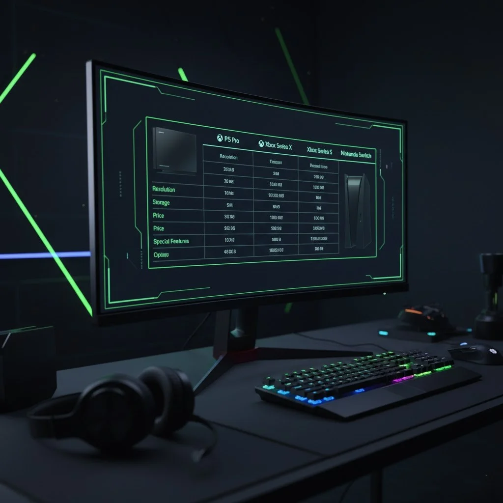 جدول مقایسه کنسولهای بازی